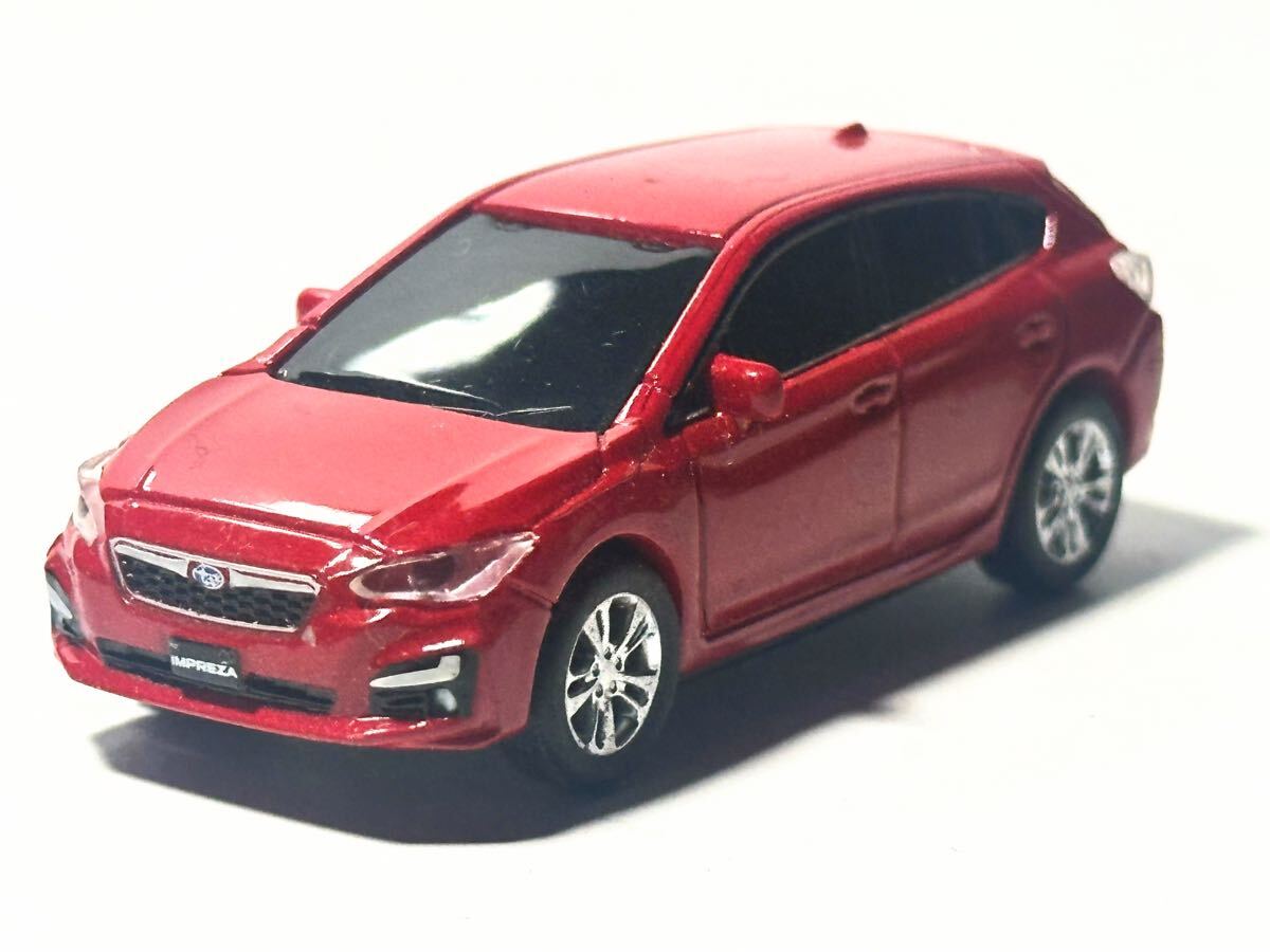 稀少　ミニカー　プルバックカー SUBARU スバル EyeSight アイサイト IMPREZA インプレッサ 赤　レッド　ミニカー