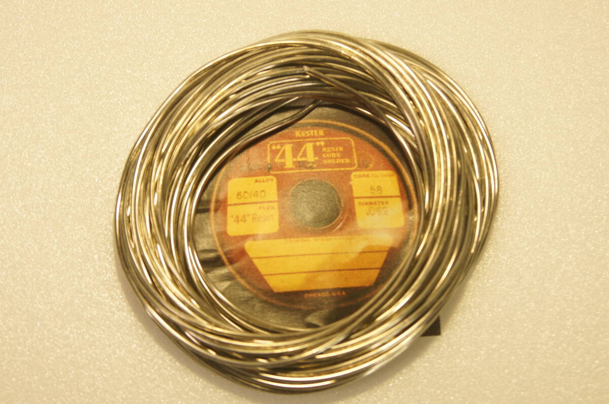◆Kester44 60年代ビンテージハンダ　1.5ミリ径　ギター内部配線に　10ｍ 約133g◆