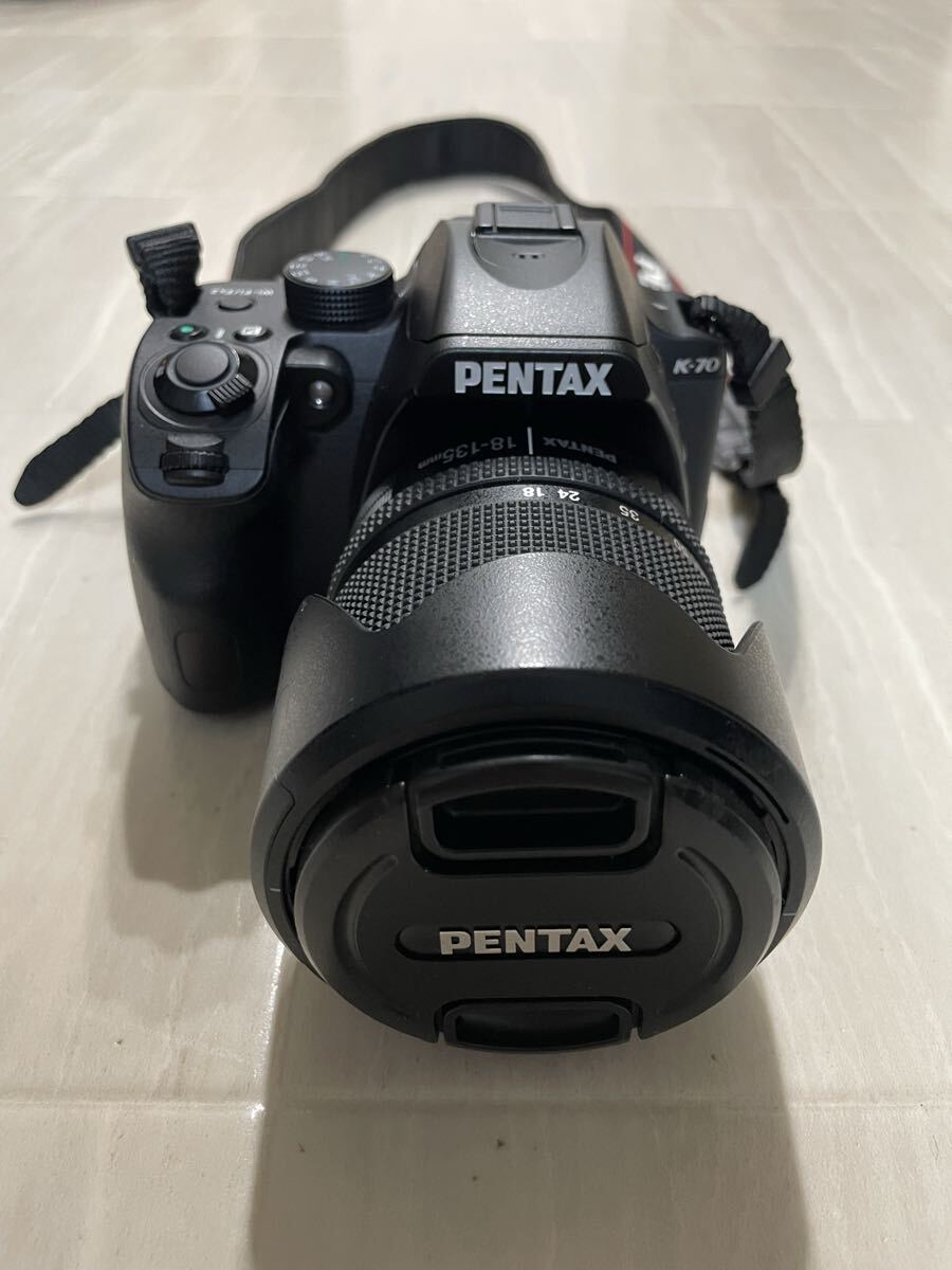 《1円スタート》PENTAX デジタル一眼レフカメラ レンズ付き K-70 バッテリー付き