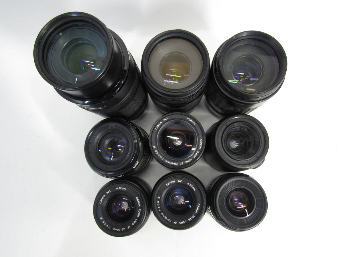 T-3811[同梱不可] Canon AFレンズ 9点まとめセット ウルトラソニック 70-210mm 75-300mm 100-300mm 他 キャノン フィルムカメラ ジャンク
