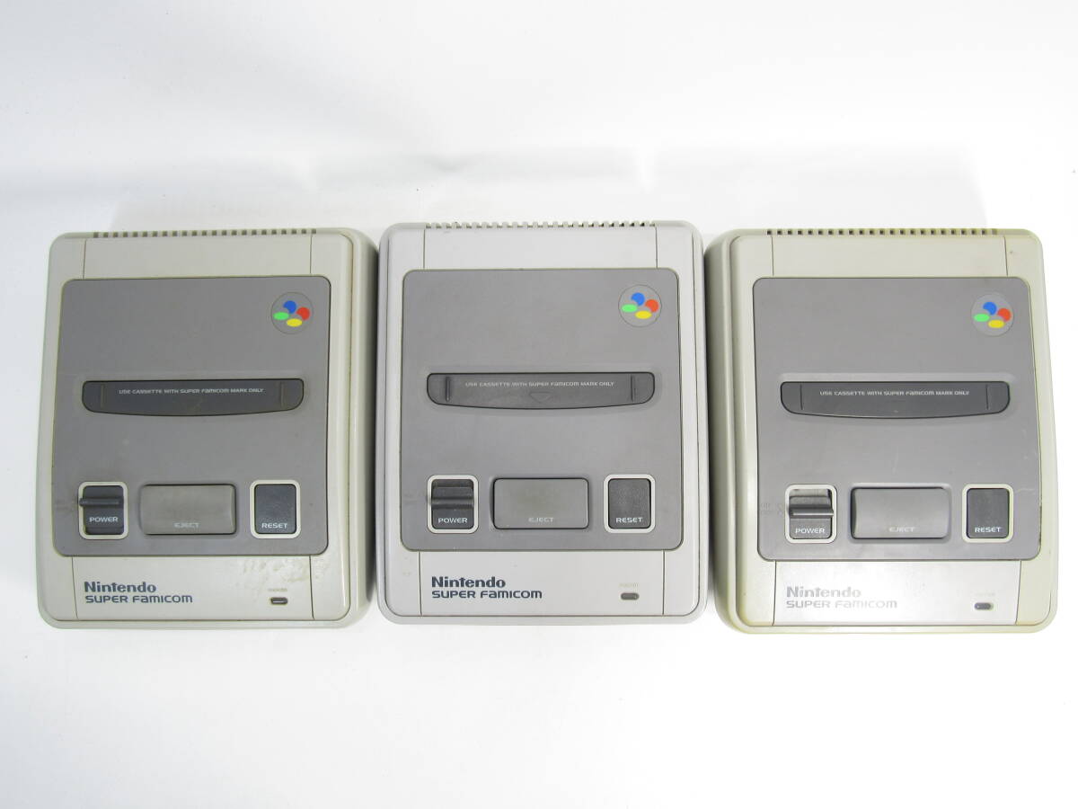 T-3812[同梱不可] ニンテンドー スーパーファミコン 本体 3点まとめセット SHVC-JPN-1 任天堂 NINTENDO SFC ゲーム ジャンク