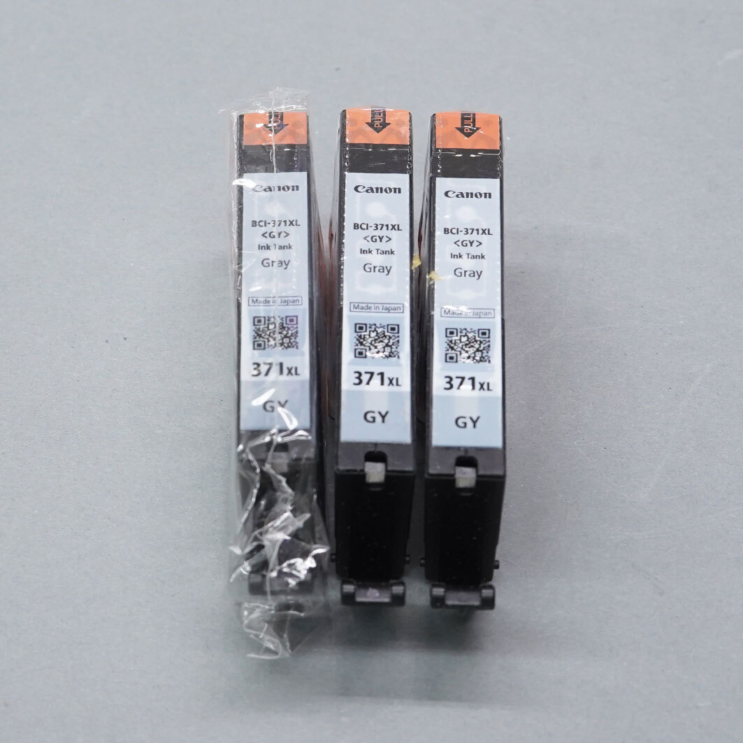 【65】CANON BCI-371XL（GY) プリンターインク　未使用品　3個セット　その3