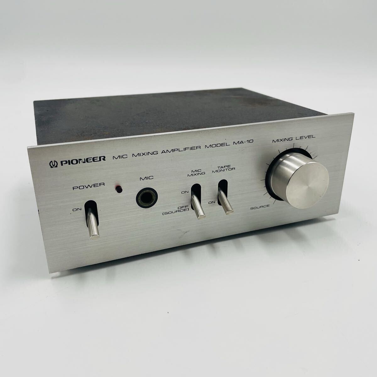 nSW0056 クリーニング済 通電のみ確認済 動作未確認 現状品 PIONEER パイオニア マイクミキシングアンプ MA-10 オーディオ機器 アンプ