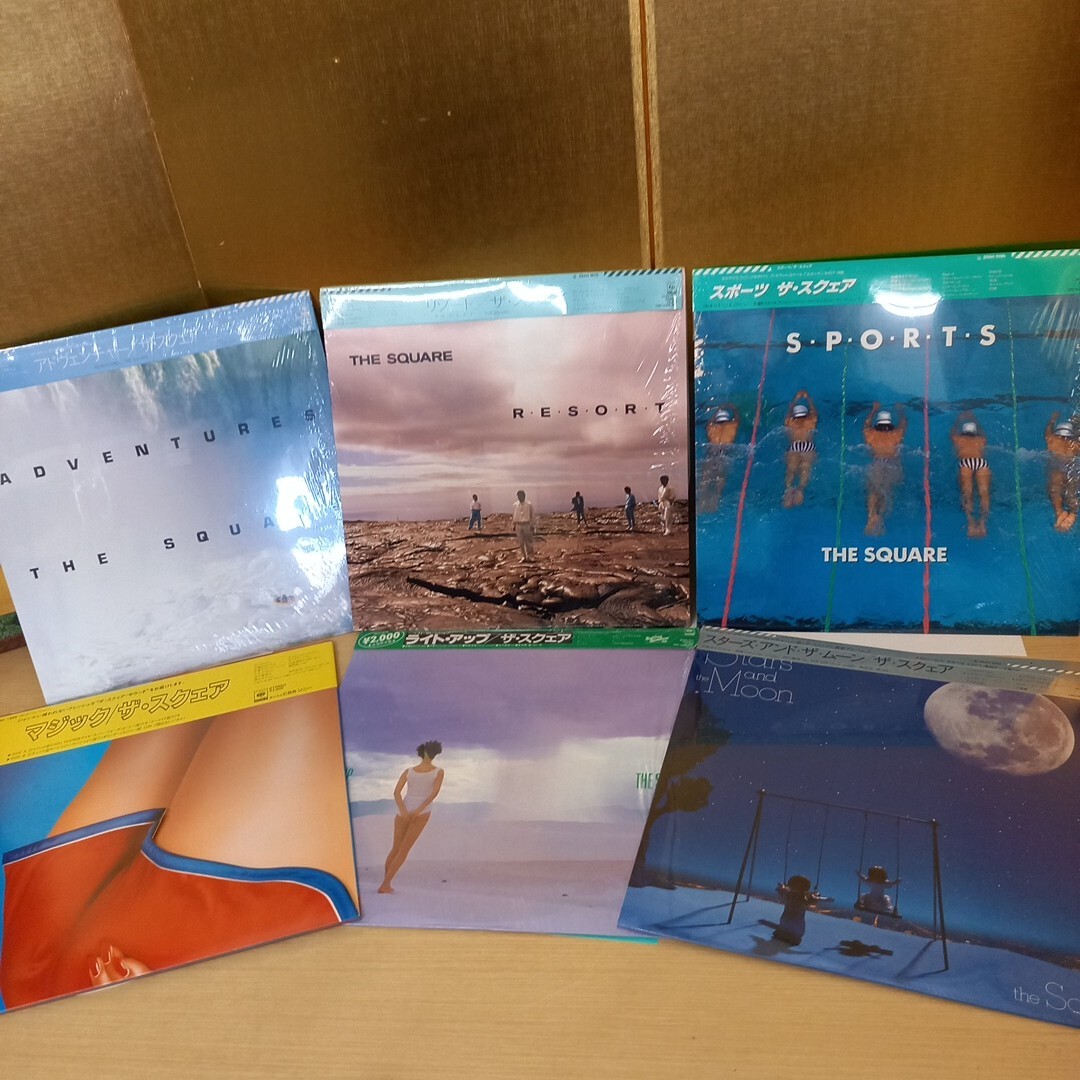◎B583 LP THE SQUARE レコード6枚まとめて 邦楽 帯あり ザ スクエア 音楽 ライトアップ生産限定盤 フュージョン 