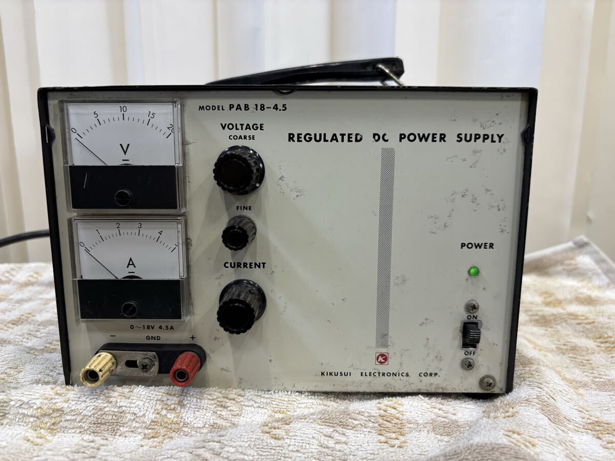 ZA715 DC電源 直流安定化電源 アマチュア無線MODEL PAB 18-4.5 菊水電子工業 KIKUSUI 中古 通電確認済み