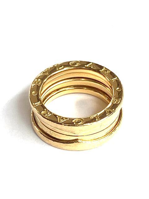 【即決/50サイズ】 BVLGARI ブルガリ B-zero1 ビーゼロワン リング 2バンド ジュエリー K18YG イエローゴールド アクセサリー 9.2ｇ
