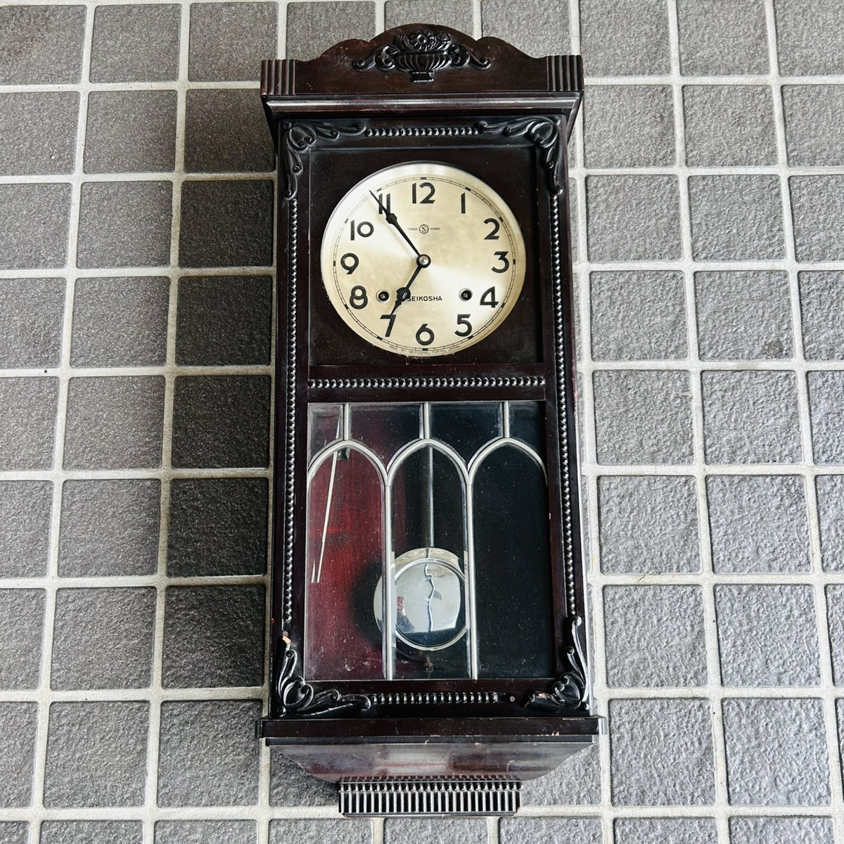SEIKOUSHA TRADE MARK S ゼンマイ式振り子時計 壁掛け時計 【現状販売品】 26E 北KI3