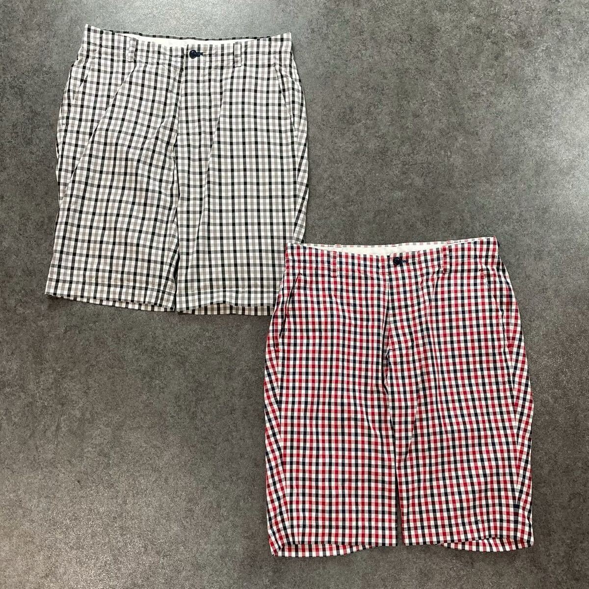 お買い得! 2点セット! Ben Sherman ベンシャーマン ハーフパンツ ショートパンツ チノパン ギンガムチェック ハーフボタン メンズ 821-2024