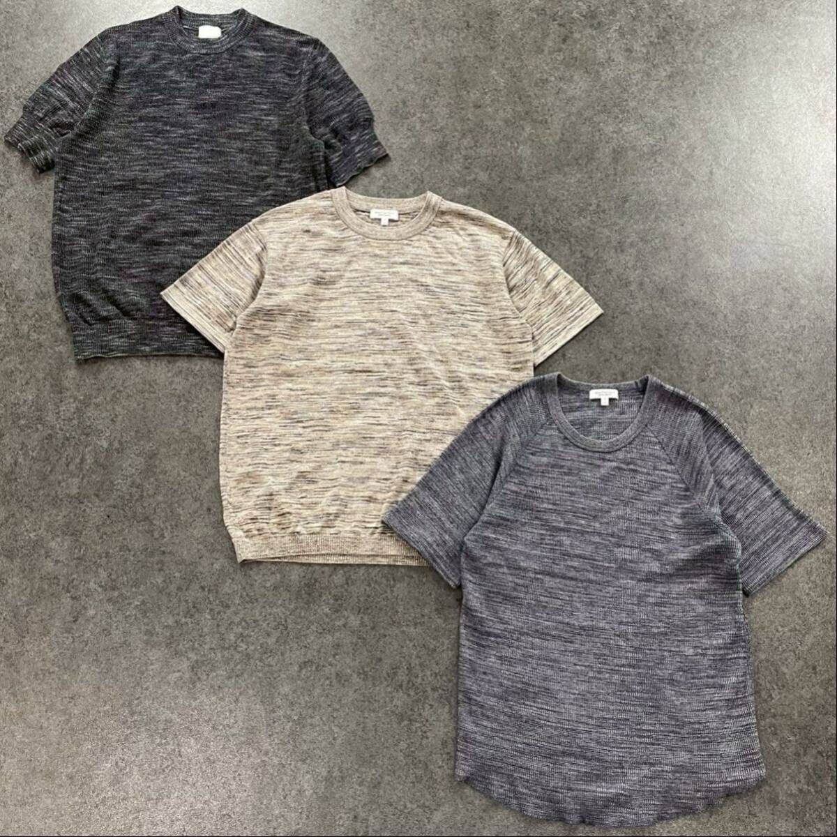 BEAUTY&YOUTH MACKINTOSH PHILOSOPHY デオドラント ニットTシャツ コットン サーマル カットソー 1218-105-0259 1217-113-8731