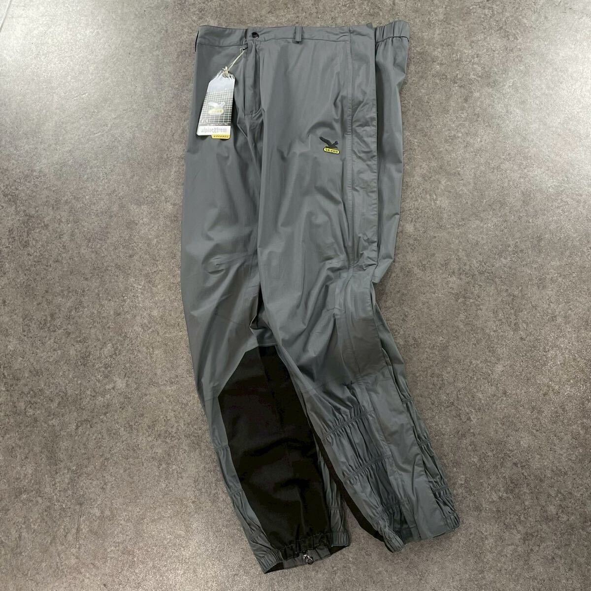 新品 未使用 SALEWA POWERTEX SKY PTX 2.5L M PANT サレワ 防風・防水 レインパンツ ナイロン ストレッチ グレー メンズ XL 大きいサイズ