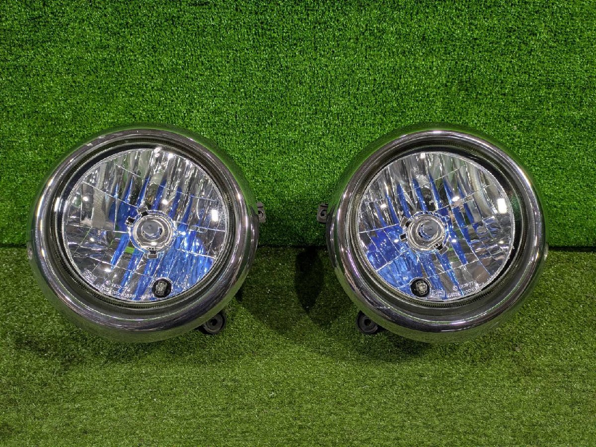 ダイハツ　ミラジーノ　L700S　純正　ヘッドランプ　ライト　左右セット　Koito 100-51628　メッキリング付　中古品 (SP672-C2-3)