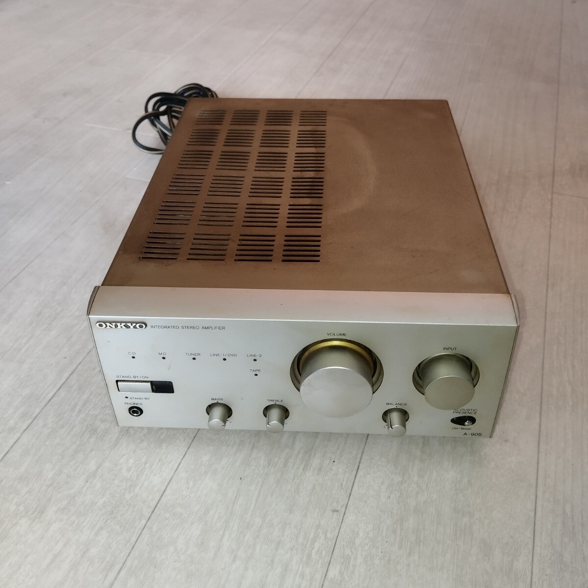 ONKYO/オンキョー プリメインアンプ A-905/シルバー系/オーディオ機器/ジャンク扱い
