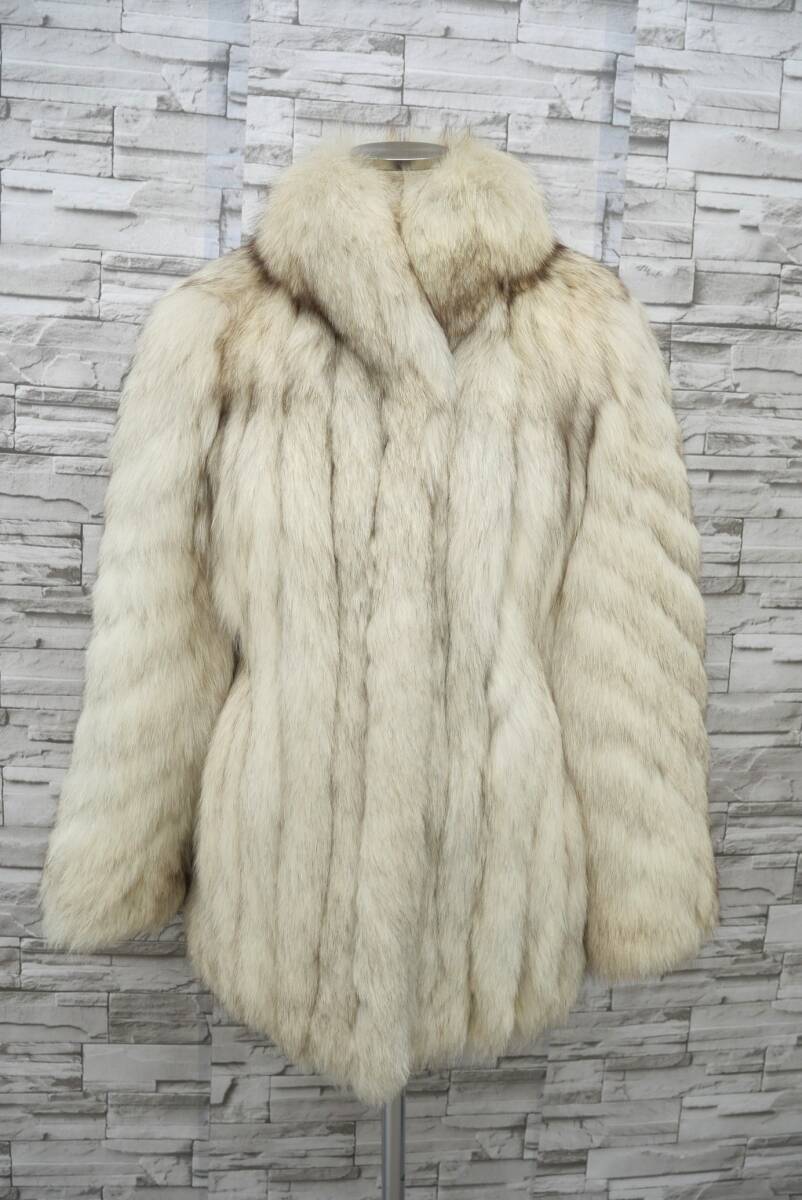 ☆ブルーフォックス☆ハーフコート☆着丈68cm☆SAGAゴールド☆
