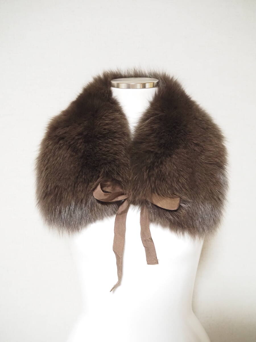 ■染めブルーフォックス■チョーカー■13cmｘ60cm■MAXMARAweekend■