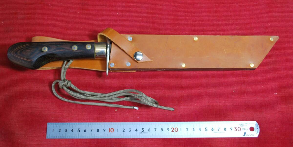 No.260501-B剣鉈（土佐）用革ケース・牛革3mm使用/仕上り：1.8cm・全長：38cm・鉈の厚さ：4.0mm・幅3.5cm・刃渡り：25cm迄