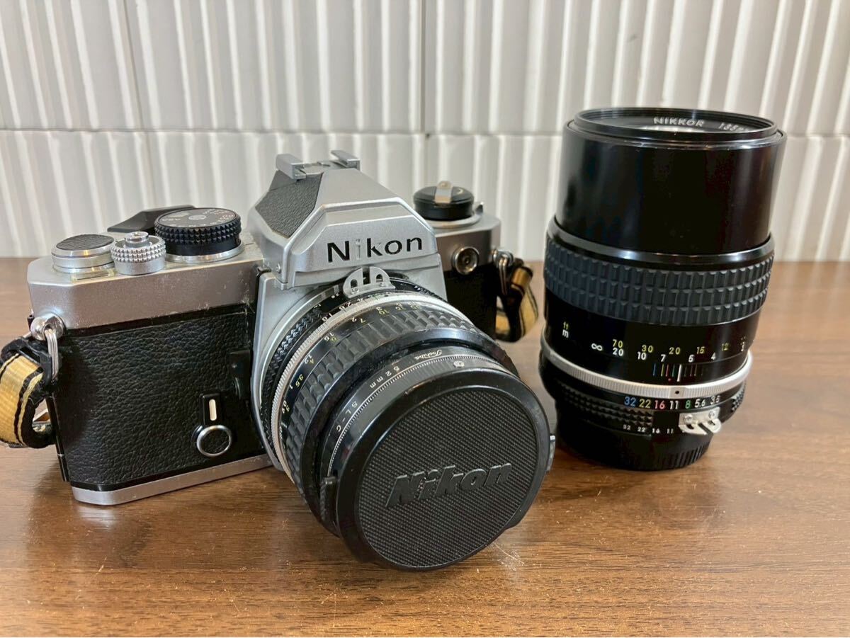 E1601 ニコン FM AI NIKKOR 1:1.8 f=50㎜ マニュアルニコン 望遠レンズ付
