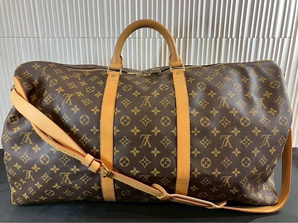 大山1607 美品 ルイヴィトン キーポル バンドリエール モノグラム ショルダー ボストン バッグ