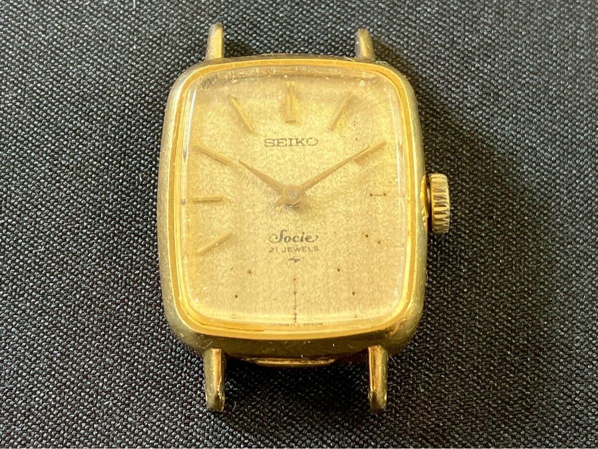 大山1612 SEIKO セイコー ソシエ 14K刻印 金無垢 重さ10.1g 11-4100 腕時計