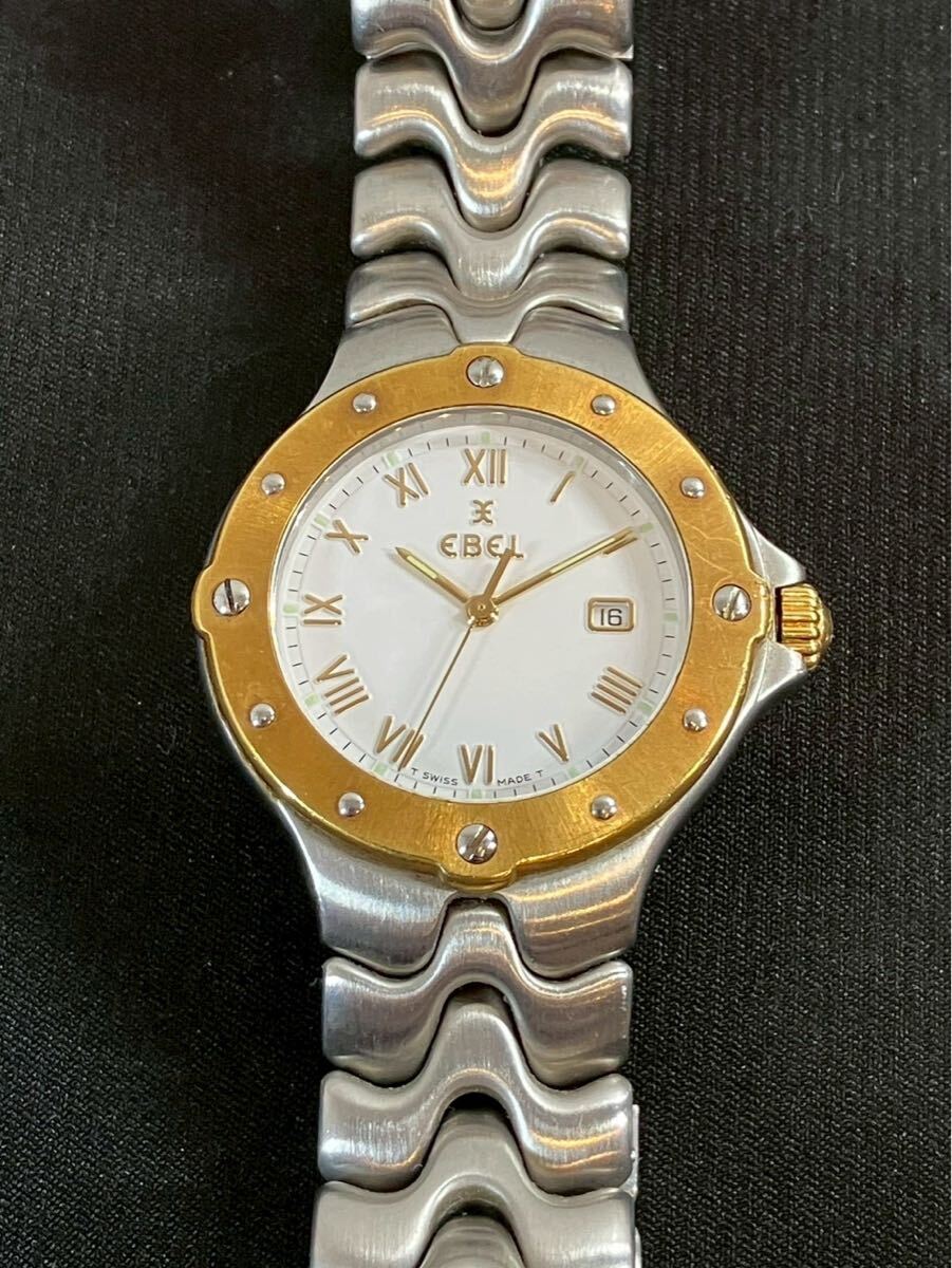 世本1617 EBEL エベル スポーツウェーブ E6087631 クォーツ デイト 腕時計