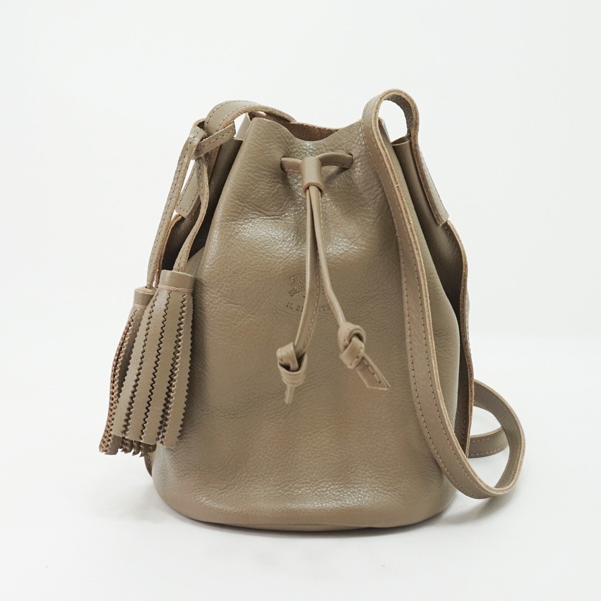 ◇美品【IL BISONTE イルビゾンテ】巾着型 ショルダーバッグ