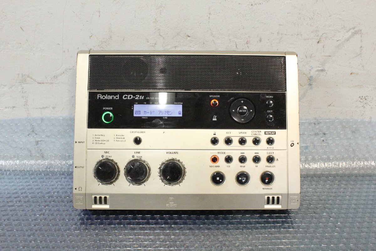 ☆【2F0508-6】 Roland ローランド SD/CD レコーダー CD-2u ジャンク