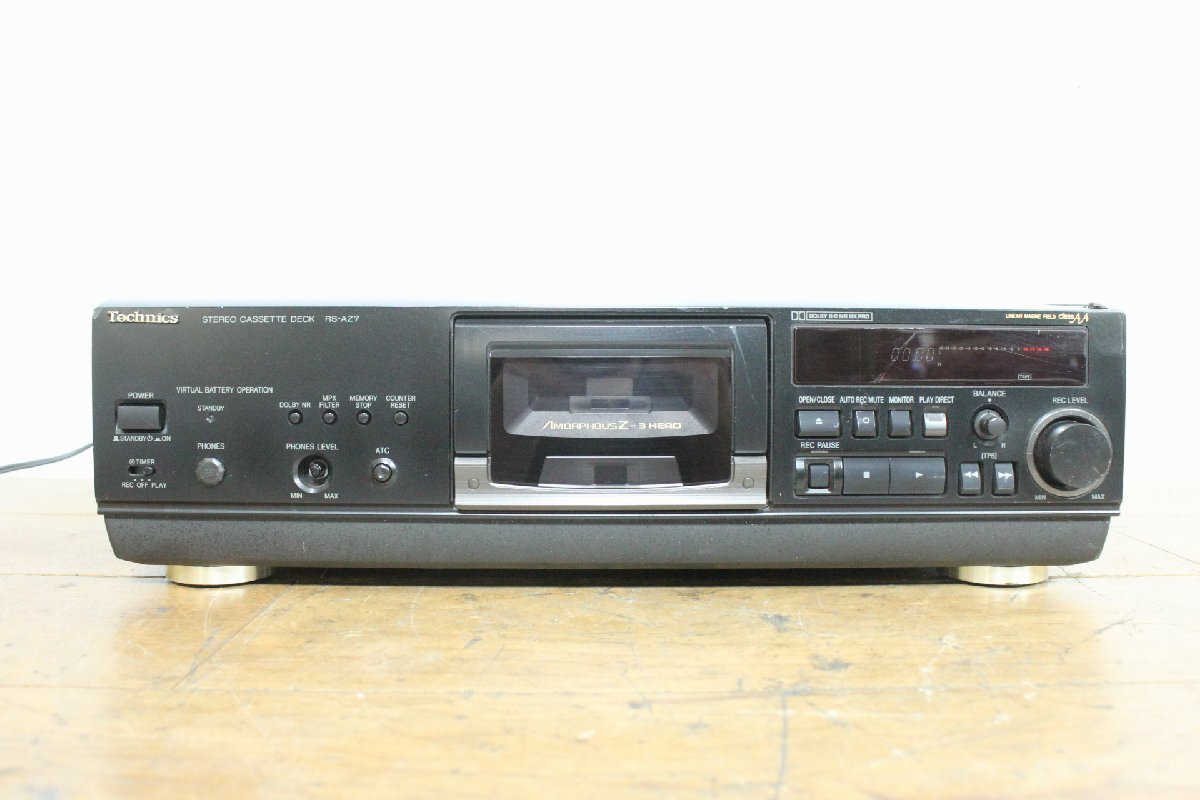 ☆【1H0519-6】 Technics テクニクス ステレオカセットデッキ RS-AZ7 100V ジャンク