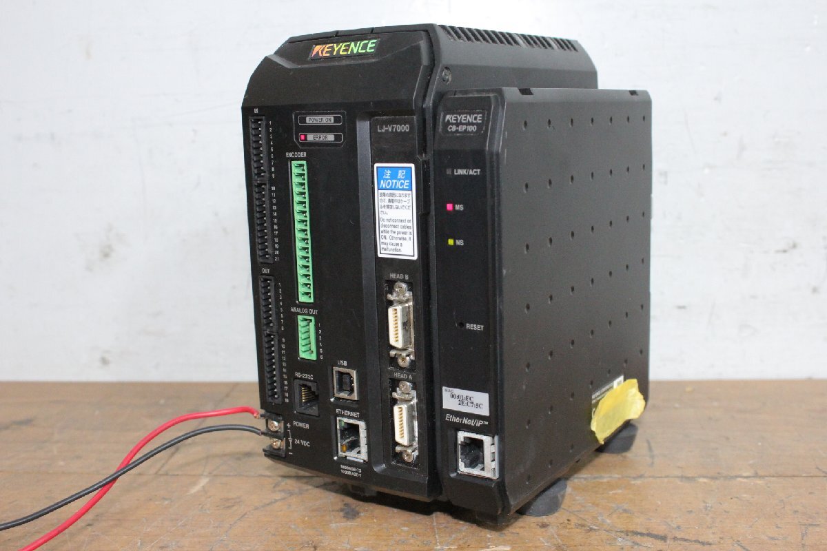 ☆【2F0519-17】 KEYENCE キーエンス 超高速インラインプロファイル測定器 LJ-V7000 CB-EP100 24V ジャンク