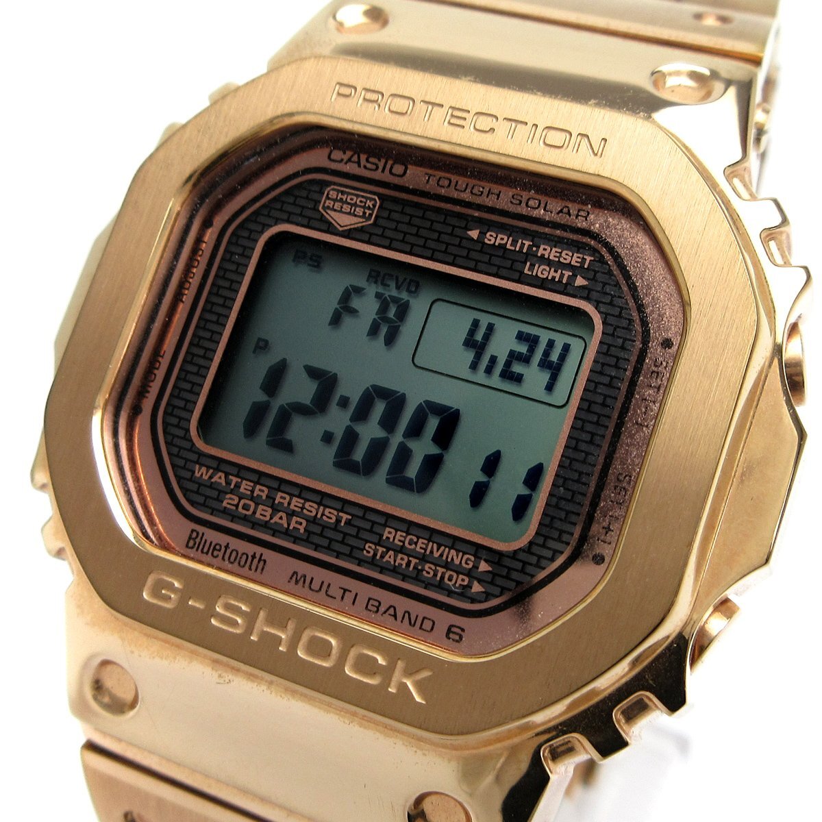 カシオ CASIO Gショック G-SHOCK フルメタル メンズ ローズゴールド モバイルリンク ソーラー電波 GMW-B5000GD-4JF 時計 箱 保証書