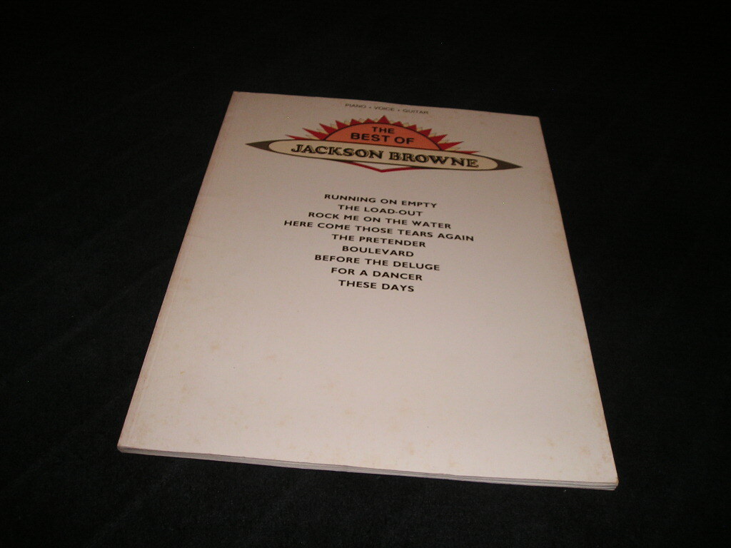 THE BEST OF JACKSON BROWNE　PIANO/VOCAL/GUITAR　ジャクソン・ブラウン　楽譜　ギタースコア　ピアノスコア