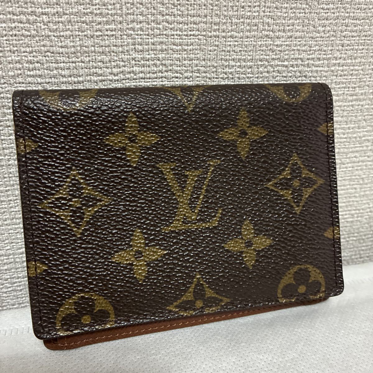 【美品】LOUIS VUITTON ルイヴィトン カードケース パスケース 定期入れ 名刺入れ モノグラム レザー シリアルあり