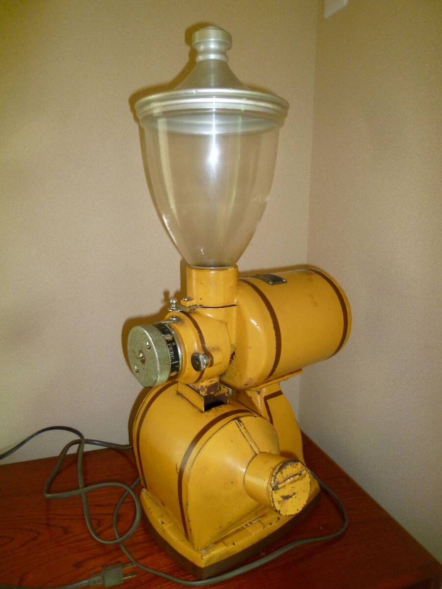 【動作品】業務用 FUJI電動コーヒーミル(高さ63cm 重量約18Kg) フジコーヒーミル グラインダー 珈琲 店舗用 レトロ アンティーク 喫茶店