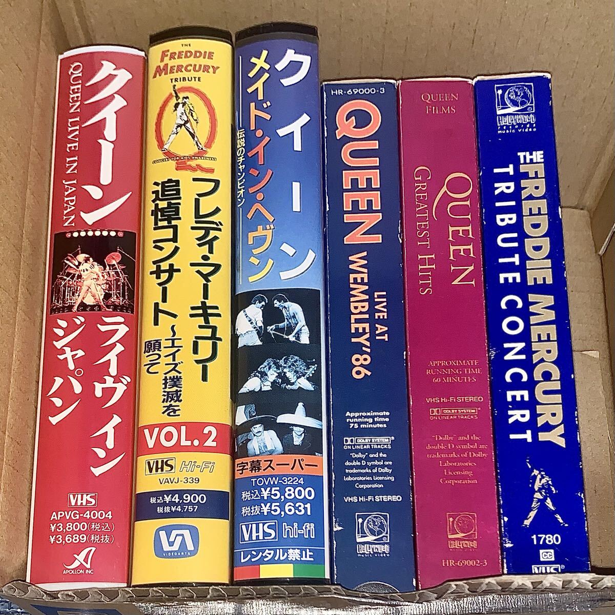 QUEEN クイーン VHSビデオテープ 6本セット まとめ売り おまけあり 追悼コンサート EMI アポロン ビデオアーツ hollywood records