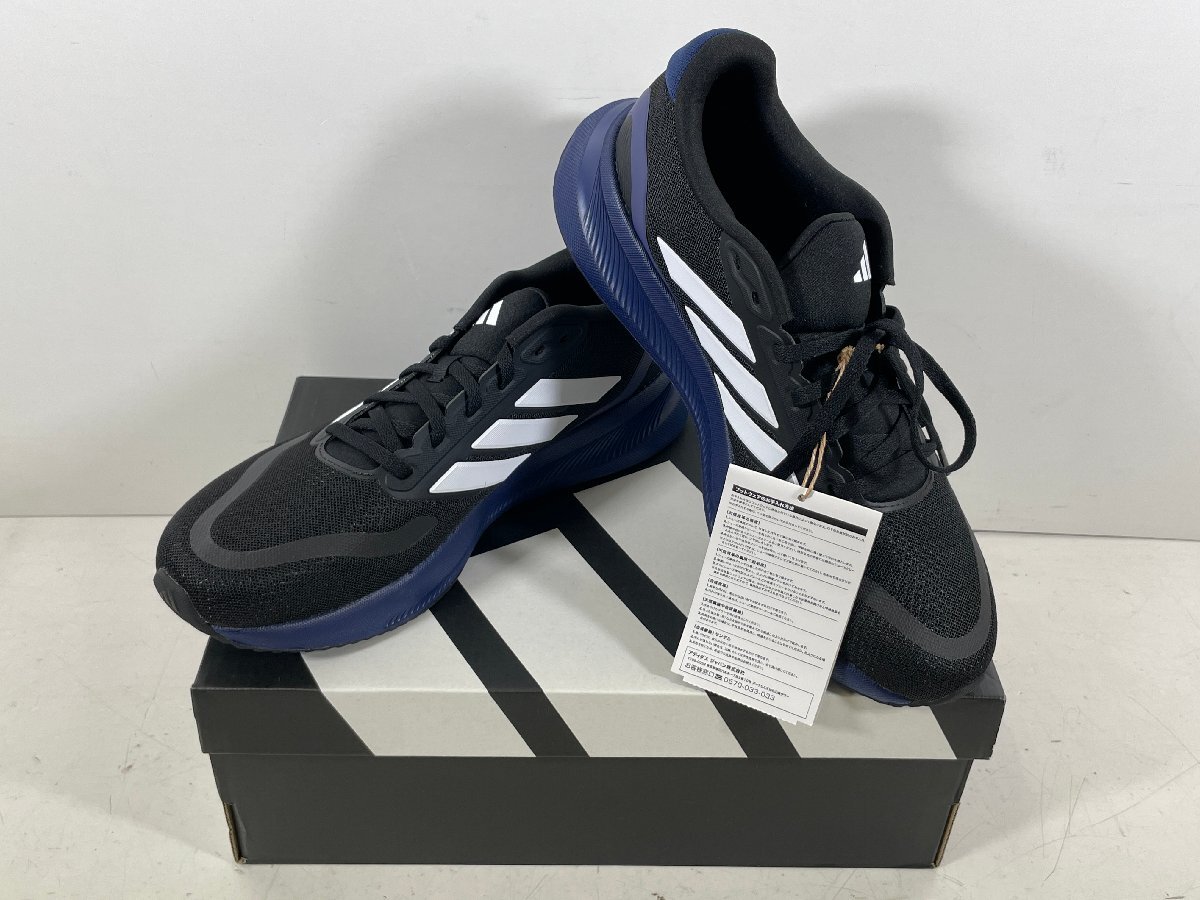 adidas アディダス スニーカー ランニングシューズ RUNFALCON 5 27.5cm Core Black/Cloud White/Dark Blue スニーカー 未使用