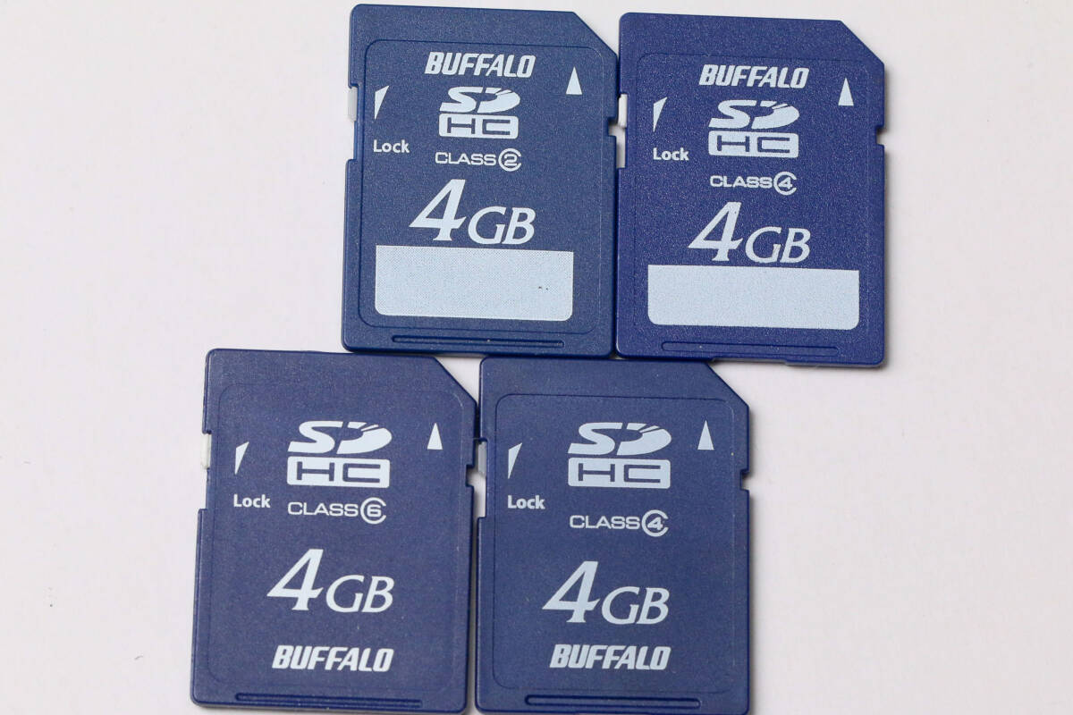 4GB SDHCカード　BUFFALO 　●4枚セット●