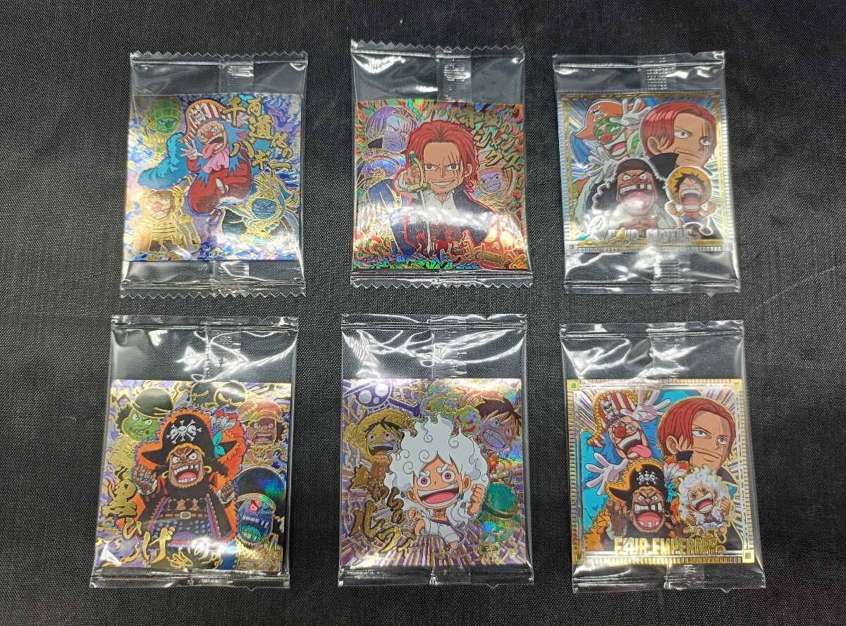 ★未開封★ にふぉるめーしょん ワンピース 大海賊シール ウエハース 第14 LOG.14 SW14-35 SW14-36 SEC シークレット 四皇 計6種セット