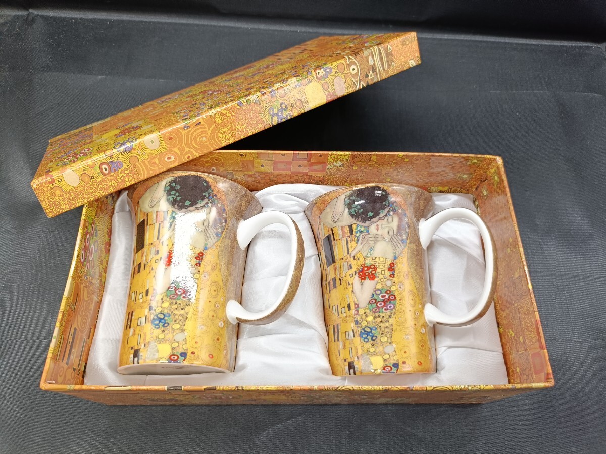 Primobianco プリモビアンコ Art Collection アートコレクション クリムト ペアマグカップ 洋食器 箱付 未使用保管品