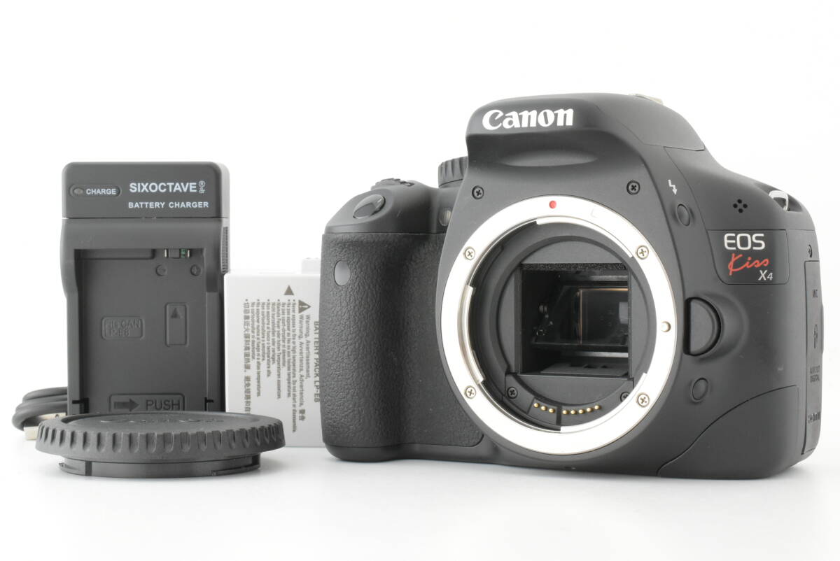シャッターカウント 310回 Canon キャノン EOS Kiss X4 デジタル 一眼レフ カメラ Digital Camera ボディ 黒 EF-TN-JP2426