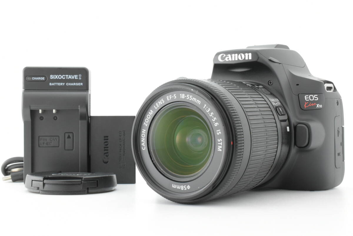【美品】シャッターカウント 5000回以下 Canon EOS Kiss X10 EF-S 18-55mm IS STM デジタル カメラ レンズ キット (EF-TN-JP2387)