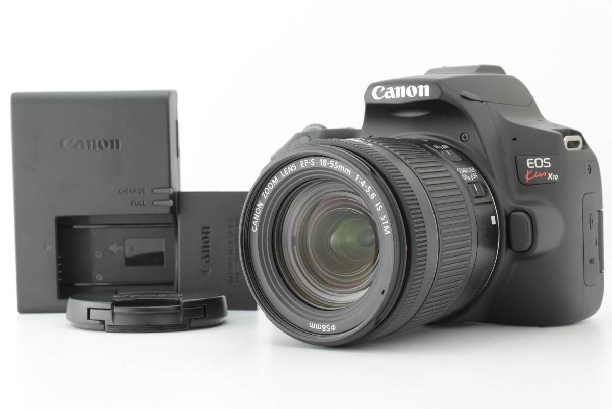 【美品】シャッターカウント 3000以下 Canon EOS Kiss X10 EF-S 18-55mm f4-5.6 IS STM デジタル カメラ レンズ キット (EF-TN-JP2391)
