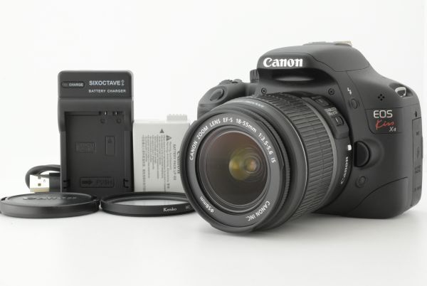 【美品 シャッターカウント 602回】Canon EOS Kiss X4 /EF-S 18-55mm F3.5-5.6 IS キャノン デジタル一眼レフカメラ (EF-TN-JP2300)