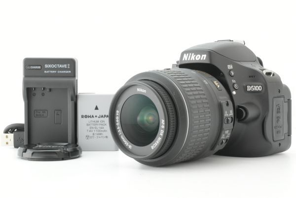 【美品 シャッターカウント 3146回】Nikon D5100 16.2MP DSLR Camera 18-55mm VR ニコン デジタル一眼レフカメラ (EF-TN-JP2226)