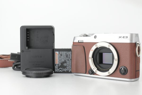 【美品】Fujifilm X-E3 Brown 24.3 MP Digital Mirrorless Camera 富士フィルム ミラーレス一眼カメラ ボディ ブラウン (EF-TN-JP2323)