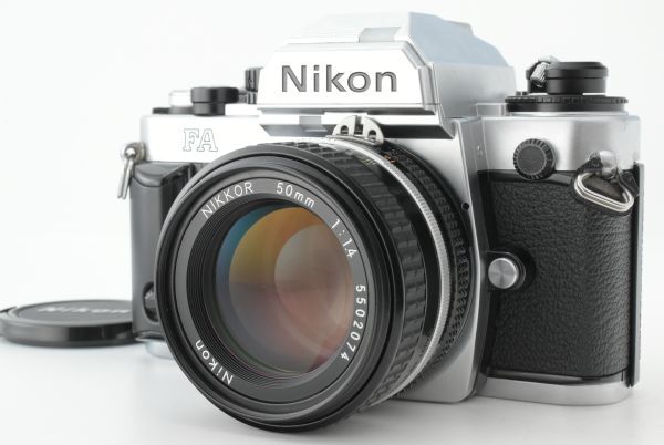 【美品】Nikon FA Silver 35mm Film Camera Ai-s 50mm f1.4 Lens ニコン フィルム一眼レフカメラ シルバー ボディ レンズ (EF-TN-JP2361)