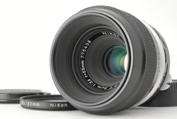 【美品】Nikon Micro-NIKKOR-P・C Auto Non Ai 55mm f/3.5 ニコン マイクロニッコール レンズ (EF-TN-JP2410)