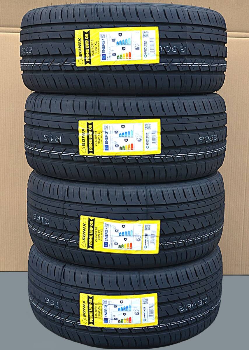 235/40R18 95W XL 4本セット 2025年製造 新品 ウルトラハイパフォーマンス タイヤ / SONIX PRIME UHP 08