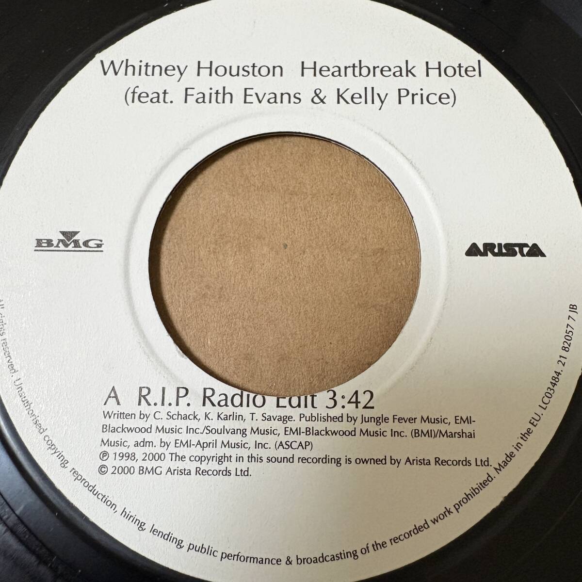 Whitney Houston & Faith Evans & Kelly Price - Heartbreak Hotel / 7インチ！！ / Arista 7inch / The Notorious B.I.G. AA7801