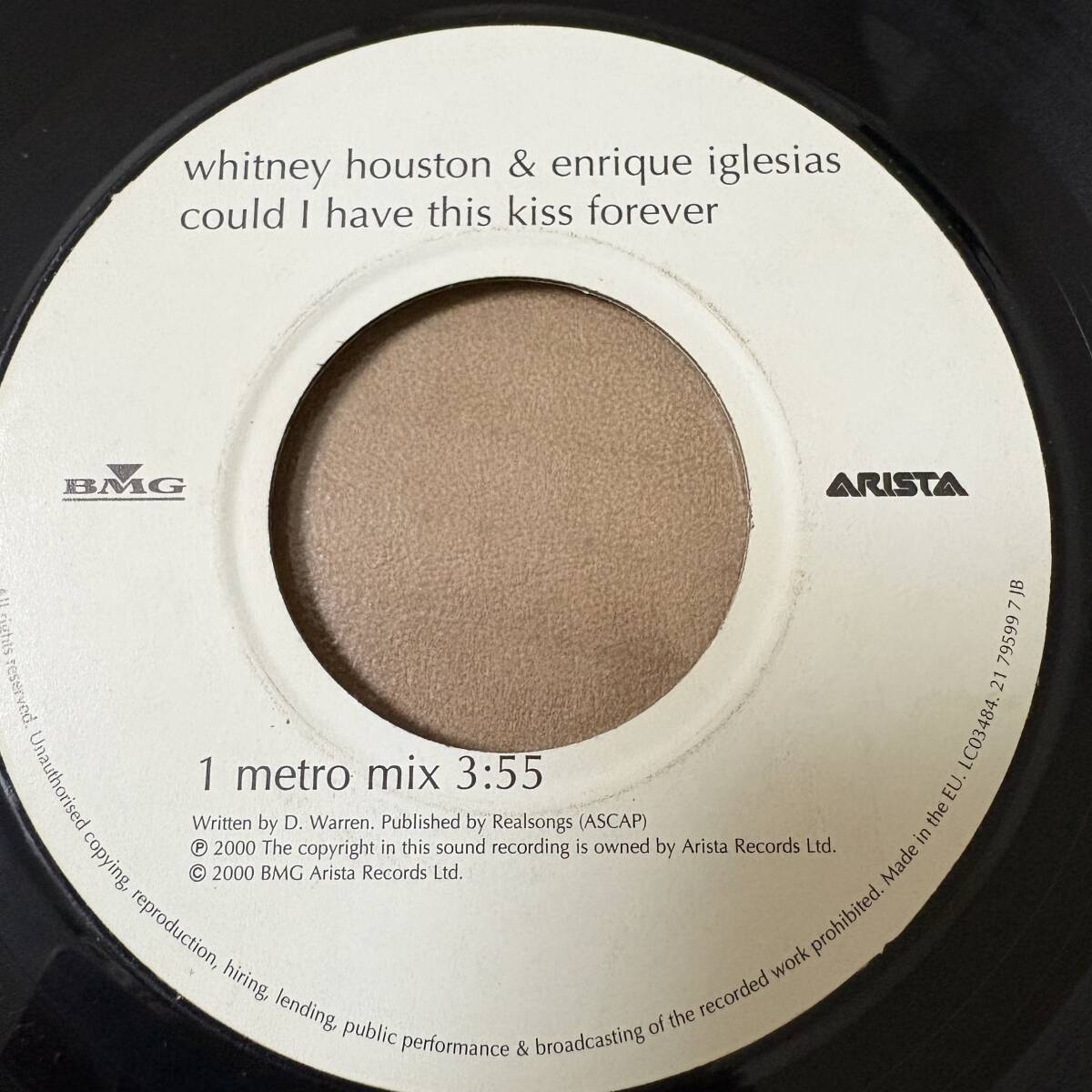 Whitney Houston & Enrique Iglesias - Could I Have This Kiss Forever / 7インチ！！ / Arista 7inch / AA7798