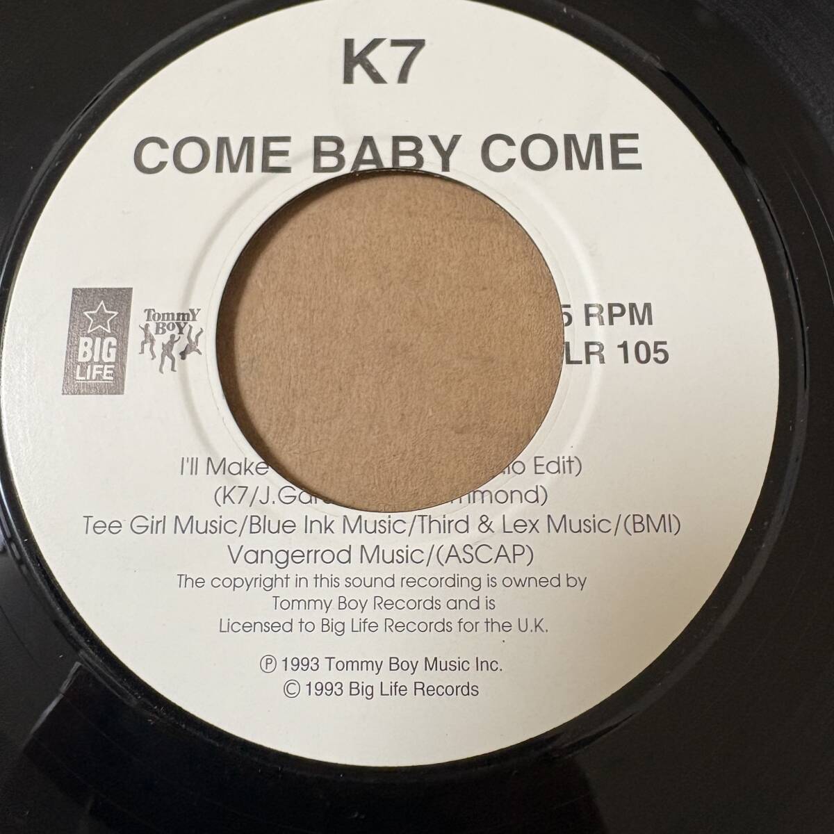 K7 - Come Baby Come / 7インチ！！ // Tommy Boy 7inch / 45 EP AA8359