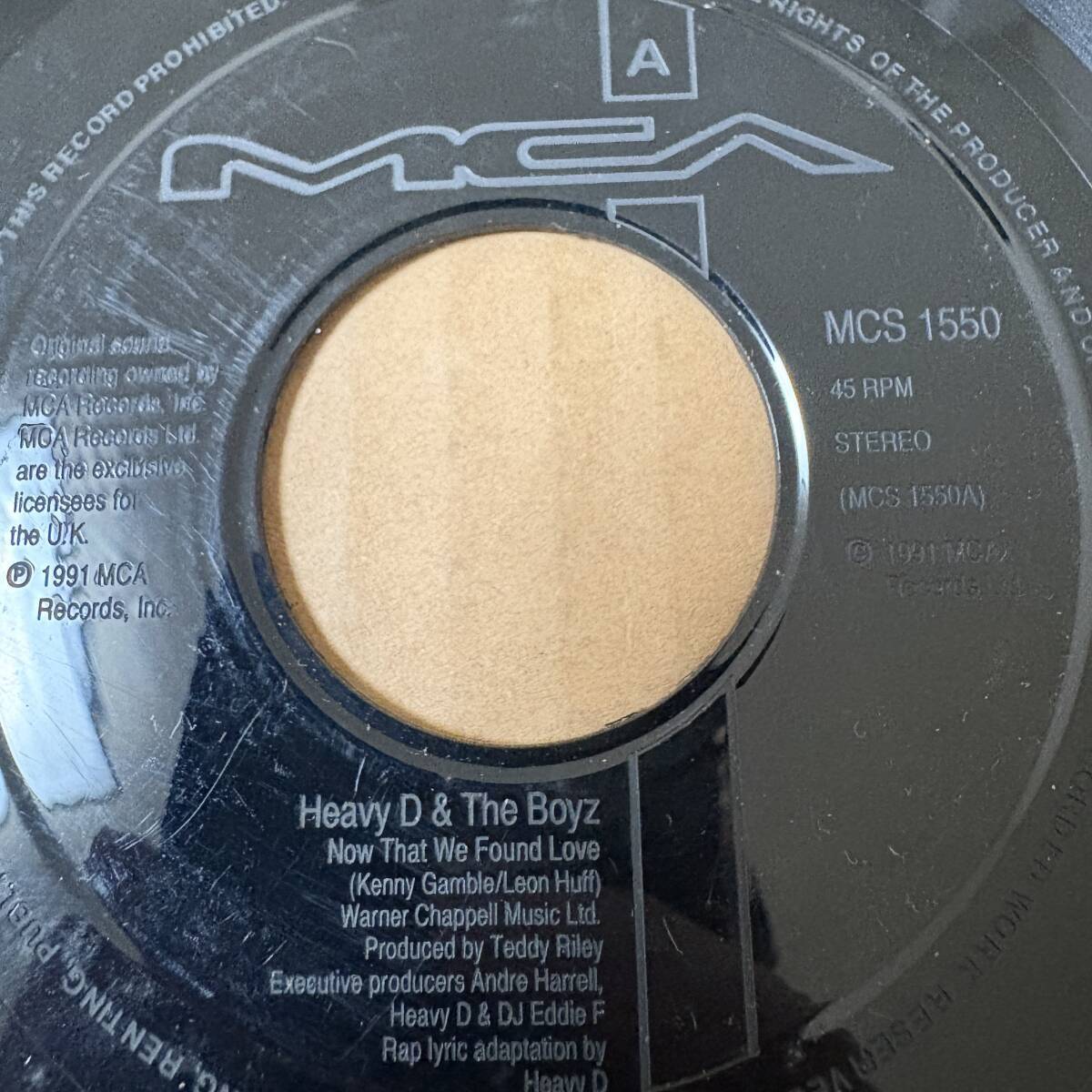 Heavy D And The Boyz - Now That We Found Love / 7インチ！！ // Hansa 7inch / Rap / New Jack Swing / HipHop Hip Hop / AA8369