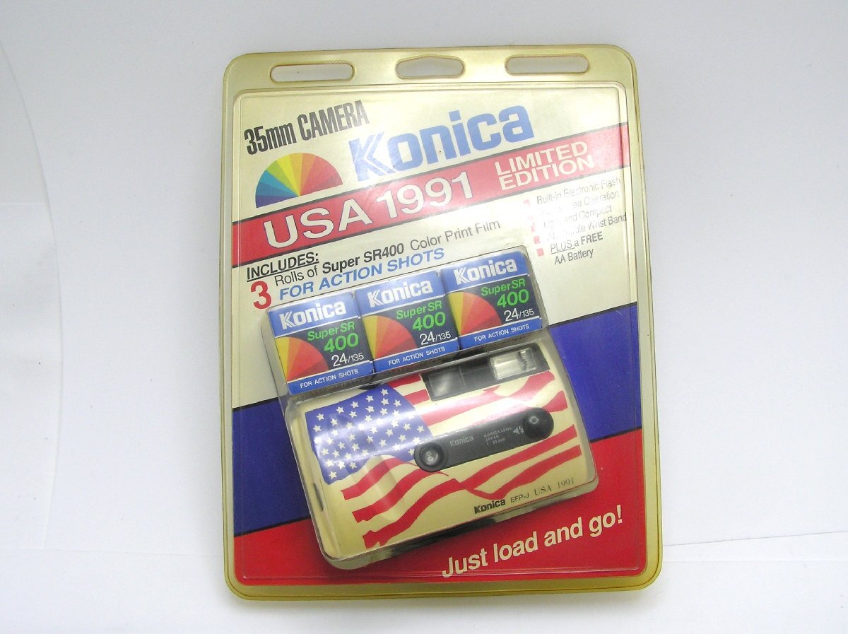 ★ハローカメラ★1659 KONICA USA LIMITED EFP-1 1991 35mm ２４EX１ ３本つき 限定品 現状 即決有り★1円スタート★　
